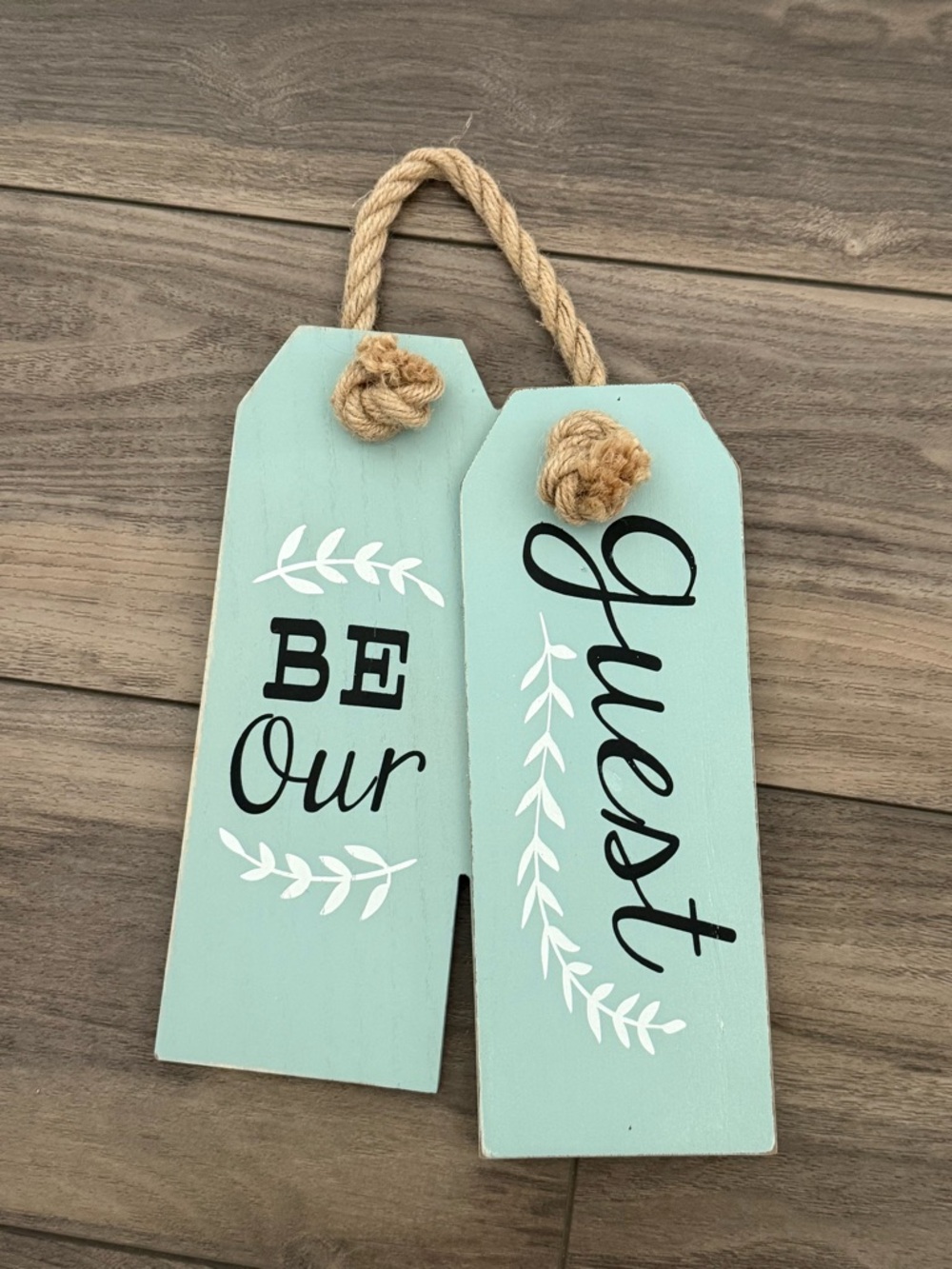 Be Our Guest Wooden Door Hanger